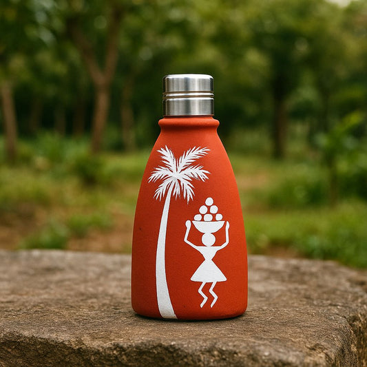Terrabloom – Hand Painted Clay Bottle - Coco