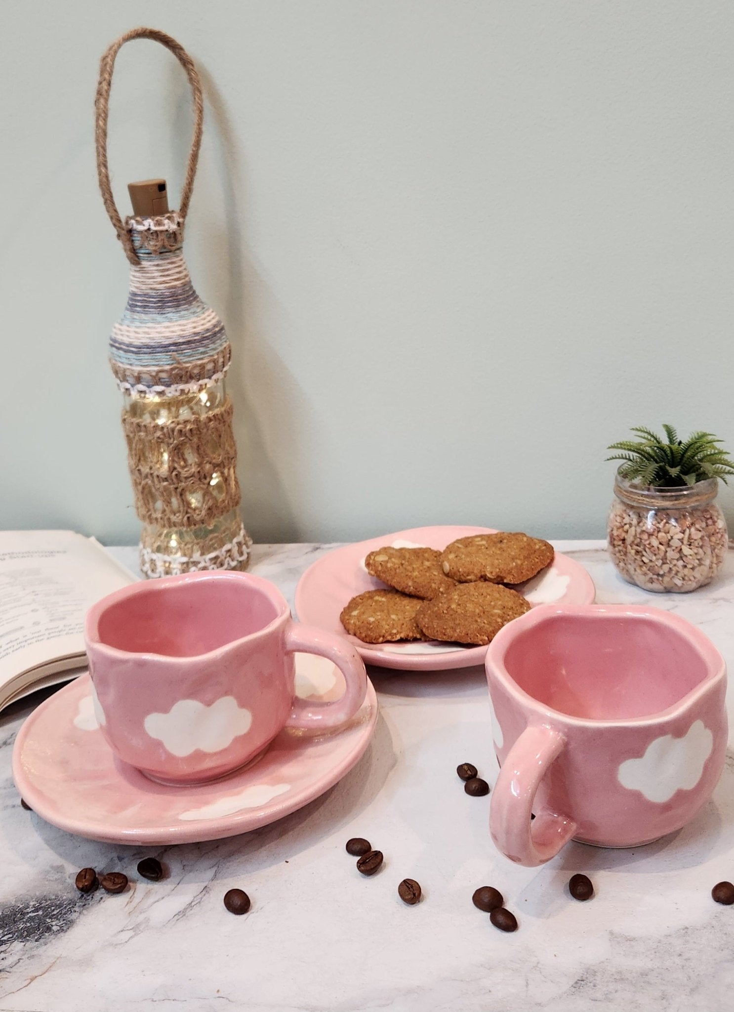 Baby Clouds Ceramic Coffee & Tea Mugs with Saucer - Ceramic She Wrote