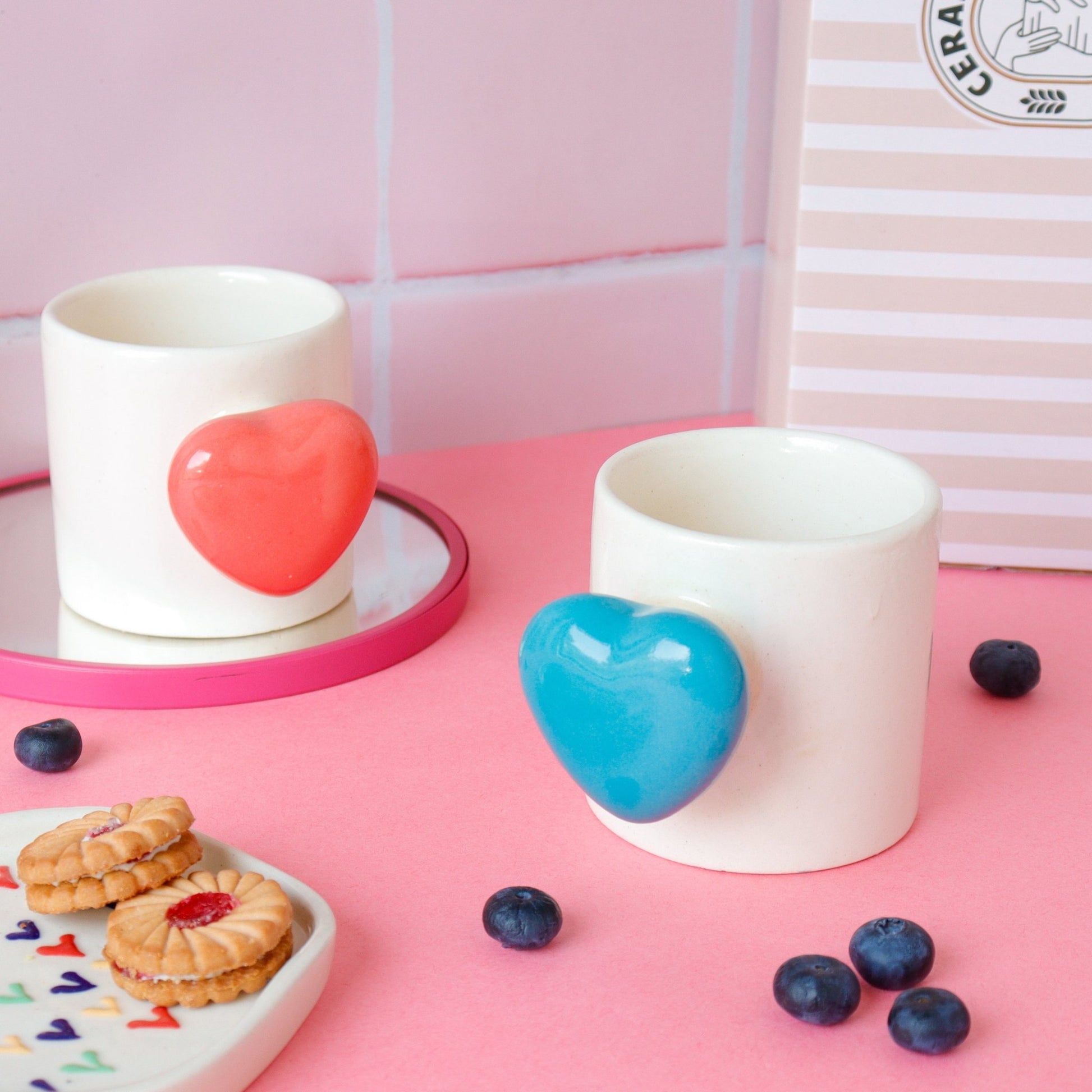 Blush and Breeze Coffee Mugs Duo - Ceramic She Wrote