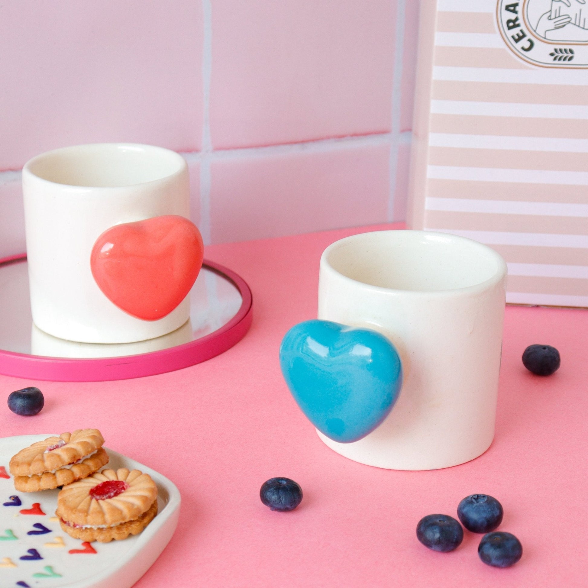 Blush and Breeze Coffee Mugs Duo - Ceramic She Wrote