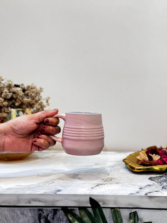 Ceramic Elegant Coffee Mugs - Baby Pink - Ceramic She Wrote