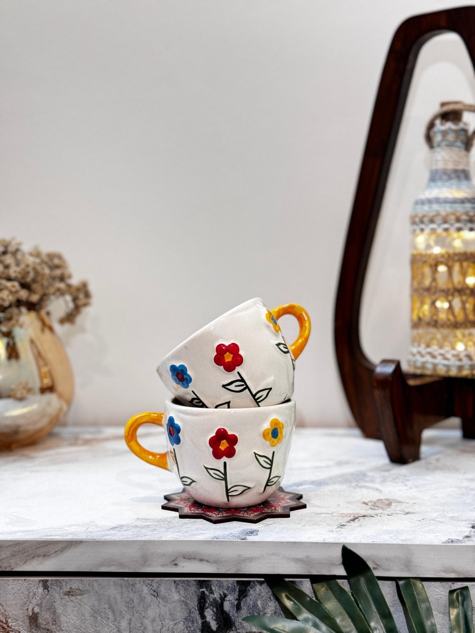 Ceramic Flower Bouquet Coffee Mugs - Ceramic She Wrote