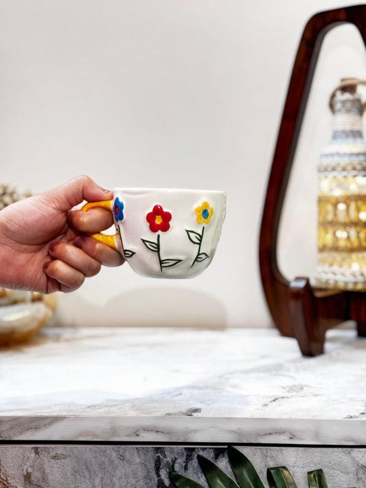 Ceramic Flower Bouquet Coffee Mugs - Ceramic She Wrote