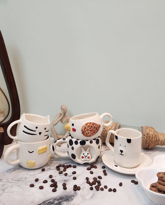 Get 5 @ cost of 4! Feathers and Furs Coffee Mugs Collection - Ceramic She Wrote