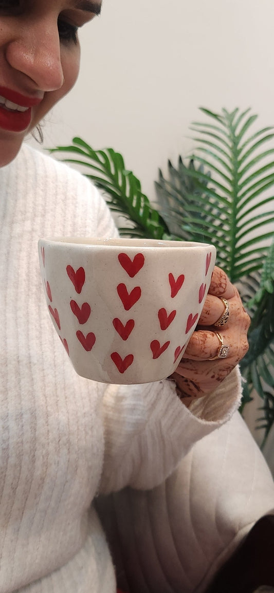 Handmade Ceramic Sweetheart Coffee and Tea Mugs - Ceramic She Wrote