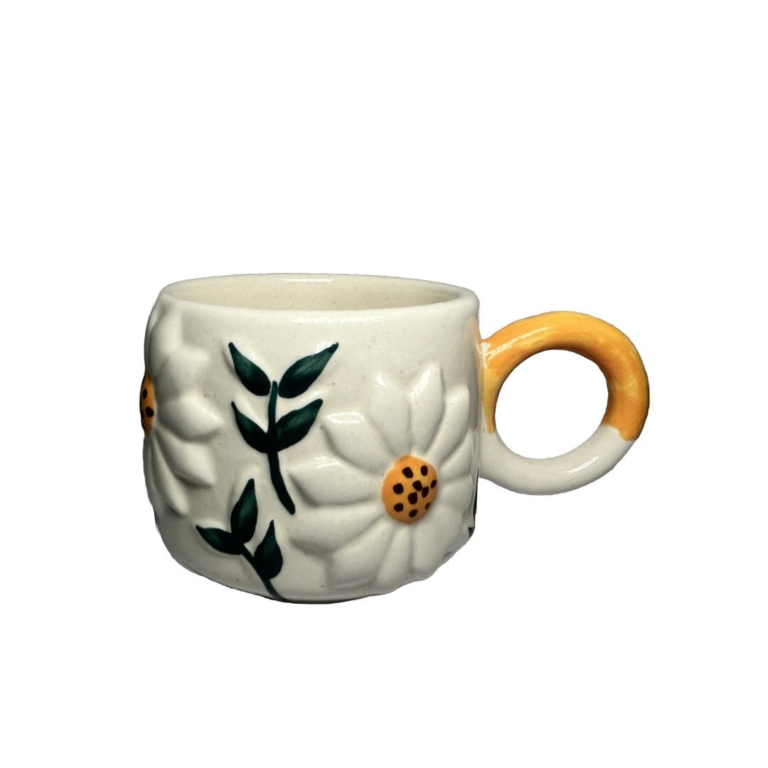 Handmade Ceramics Fresh Sunflower Coffee Mugs - Ceramic She Wrote
