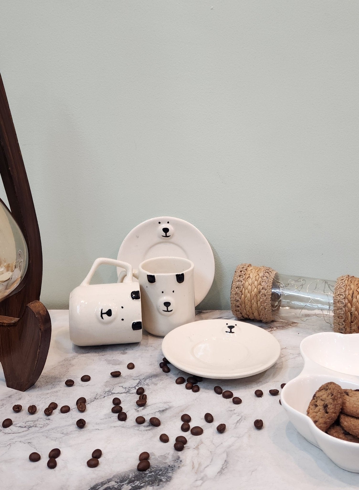 Lazy Panda Perk Coffee Mug & Saucer - Ceramic She Wrote