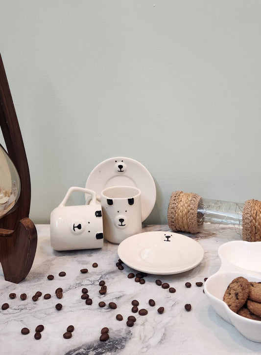 Lazy Panda Perk Coffee Mug & Saucer - Ceramic She Wrote