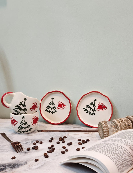 Secret Santa Coffee Mug and Snack Plate - Ceramic She Wrote