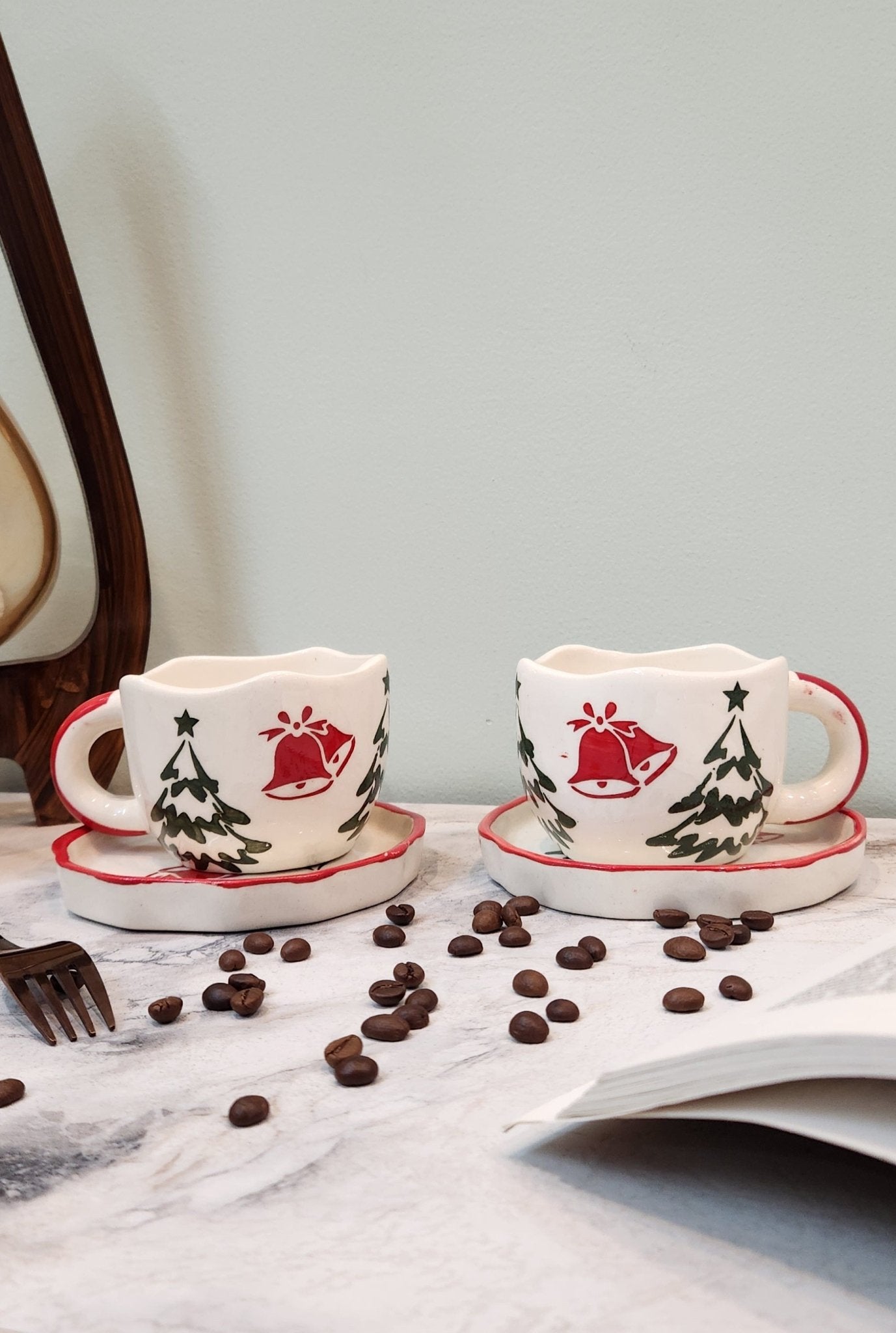 Secret Santa Coffee Mug and Snack Plate - Ceramic She Wrote