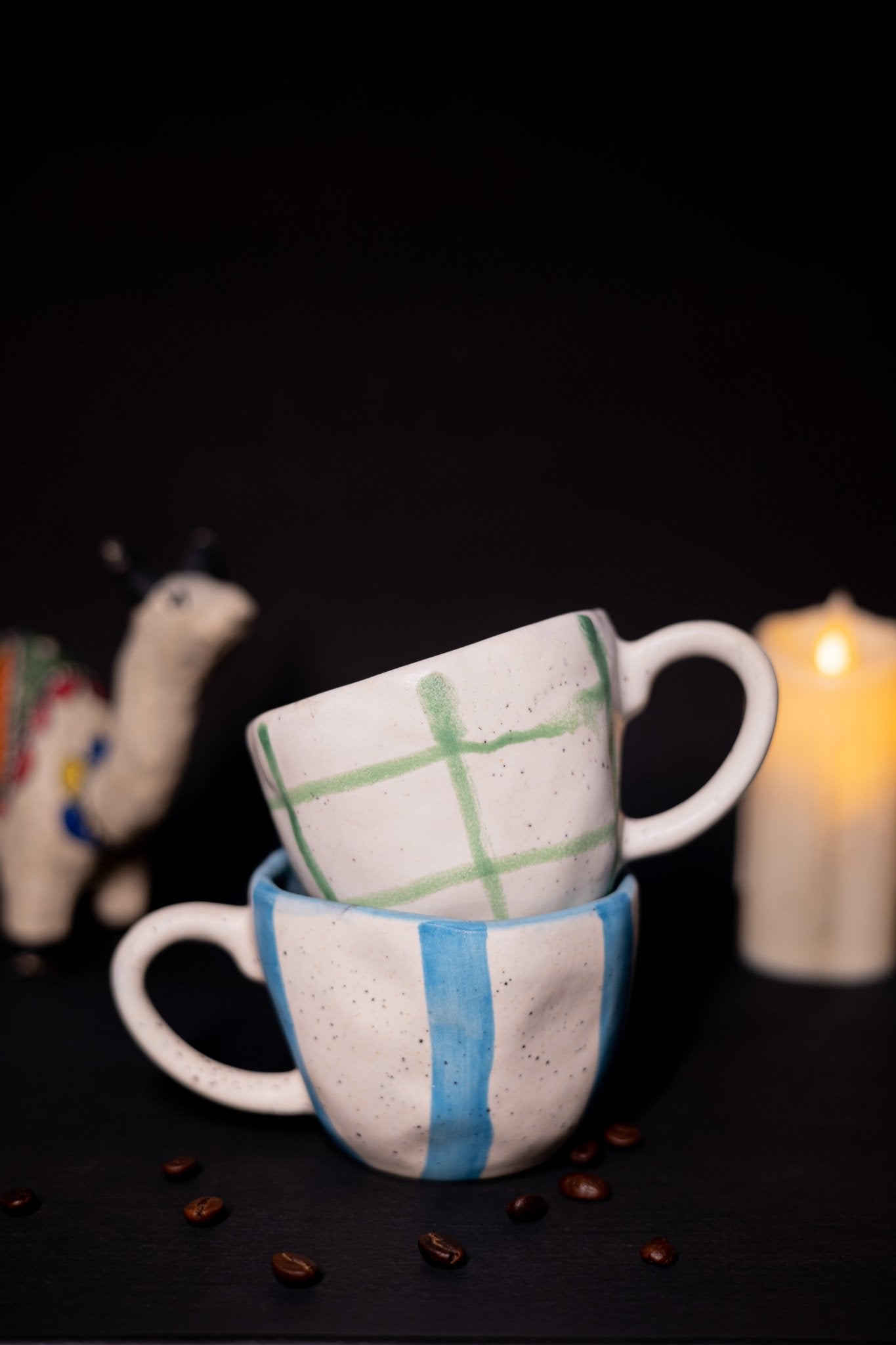 Set of 2 Free Hand Ceramic Coffee/Tea Mugs - Ceramic She Wrote