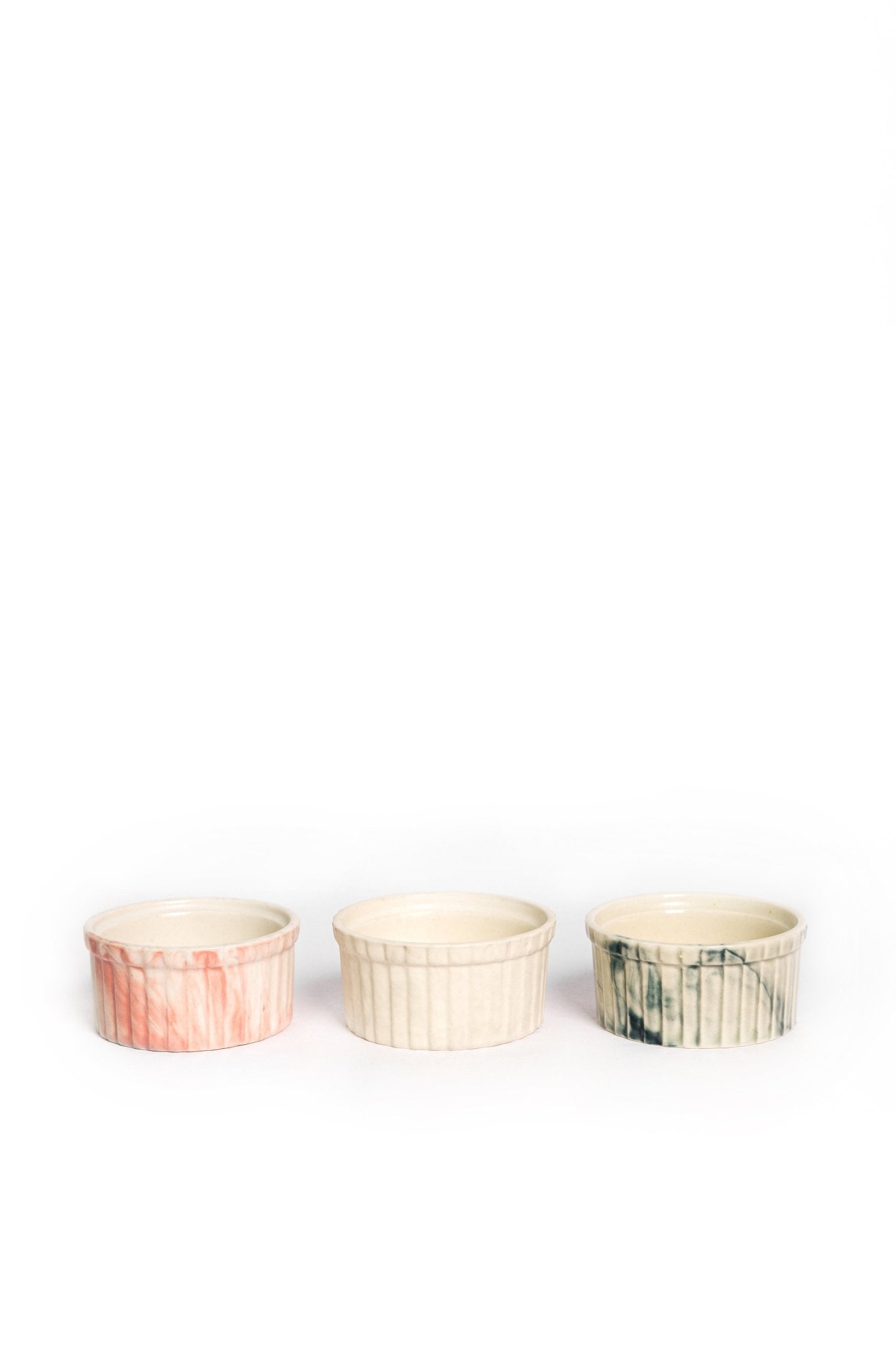 Set of 3 Colorful Ceramic Ramekin Bowls - Ceramic She Wrote