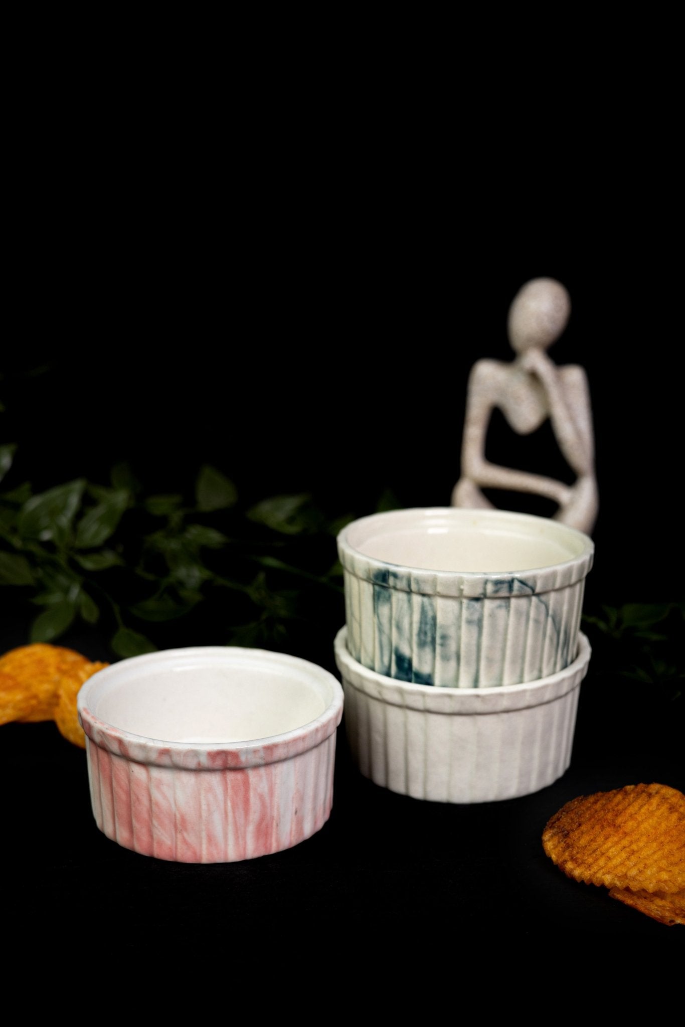 Set of 3 Colorful Ceramic Ramekin Bowls - Ceramic She Wrote