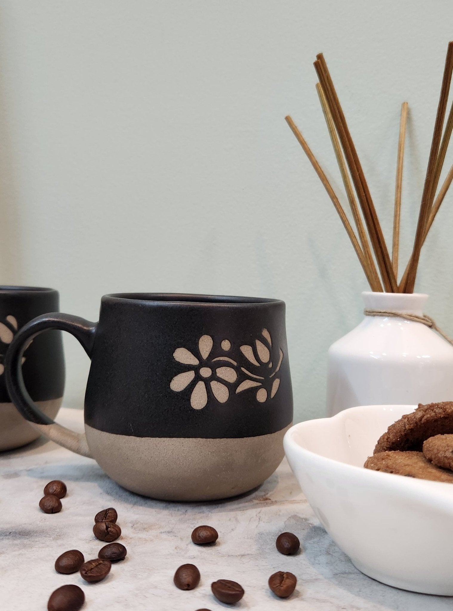 Smoke and Roses Coffee Mug - Ceramic She Wrote