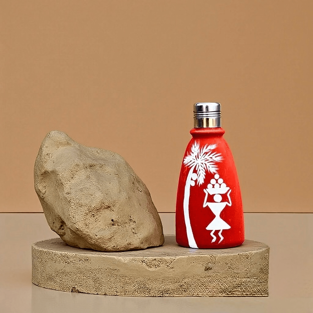 Terrabloom – Hand Painted Clay Bottle - Ceramic She Wrote