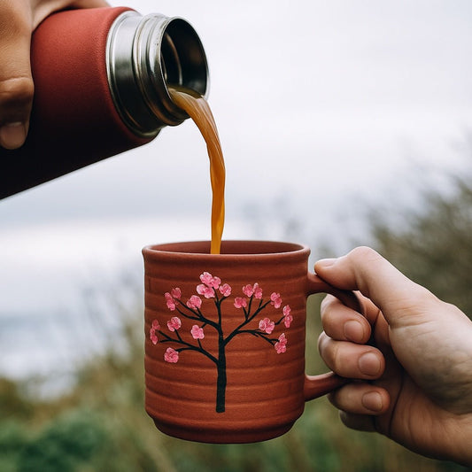 Terrabloom - Hand Painted Clay Mugs |Reusable Mugs| - Ceramic She Wrote