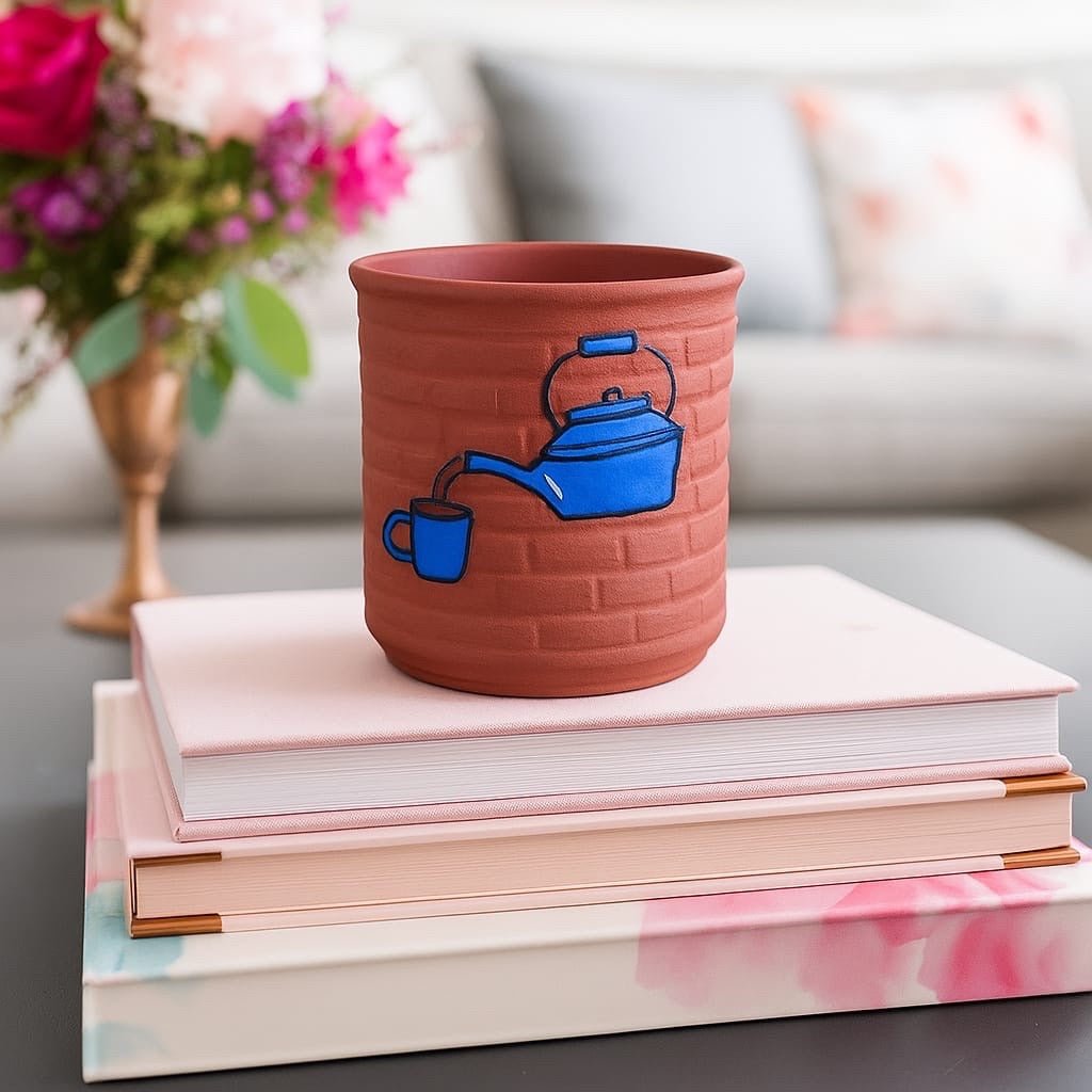 Terrabloom - Hand Painted Clay Mugs |Reusable Mugs| - Ceramic She Wrote