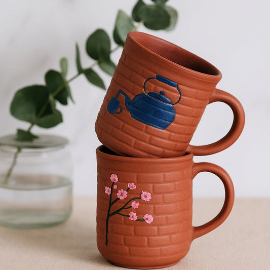 Terrabloom - Hand Painted Clay Mugs |Reusable Mugs| - Ceramic She Wrote