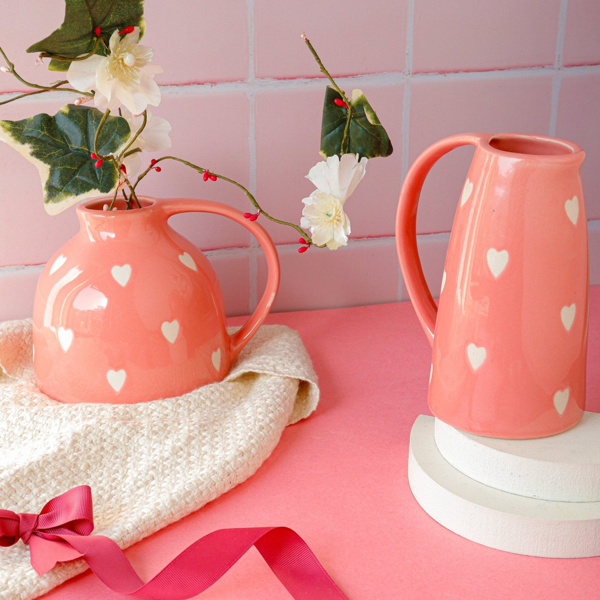 The Luxe : Blush Duo Flower Vase - Ceramic She Wrote