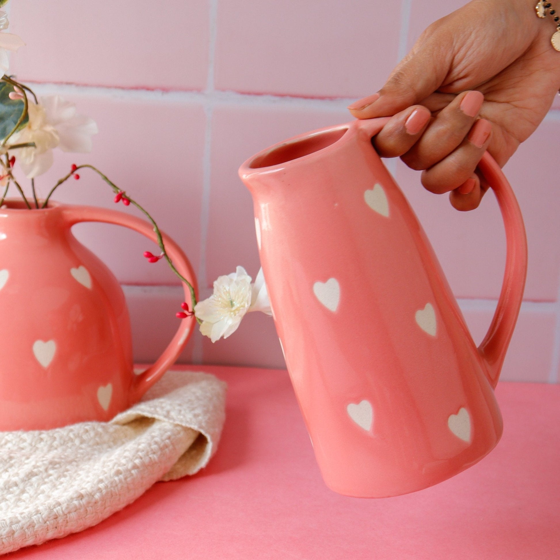 The Luxe : Blush Duo Flower Vase - Ceramic She Wrote