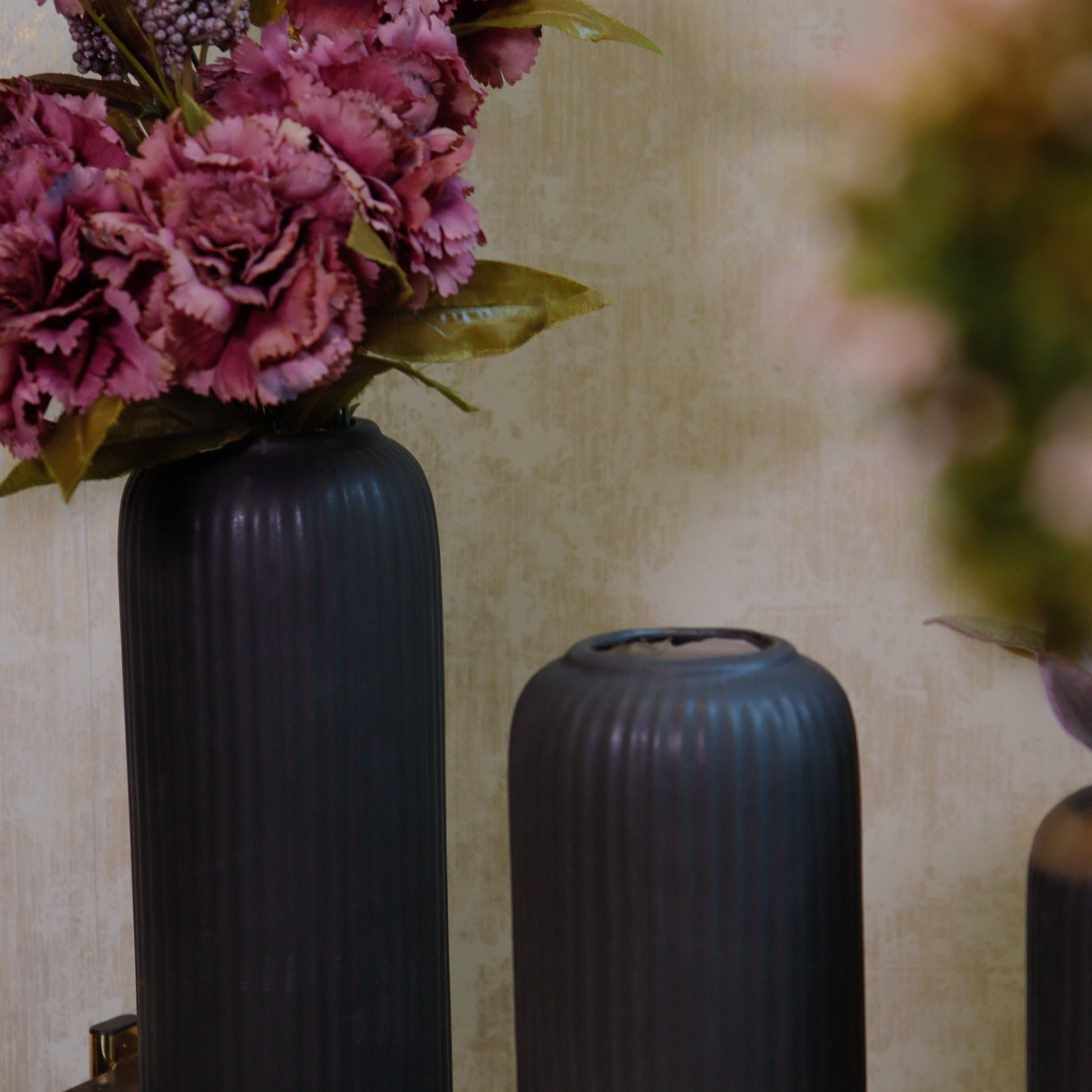 The Luxe : Noir Flower Vase Trio - Ceramic She Wrote