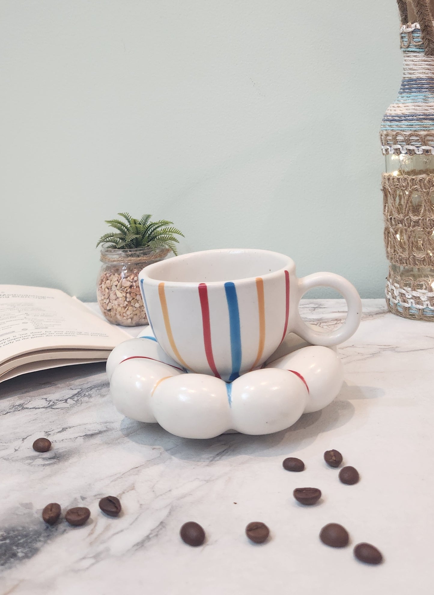 fluffy me ceramic coffee & tea mugs with saucer