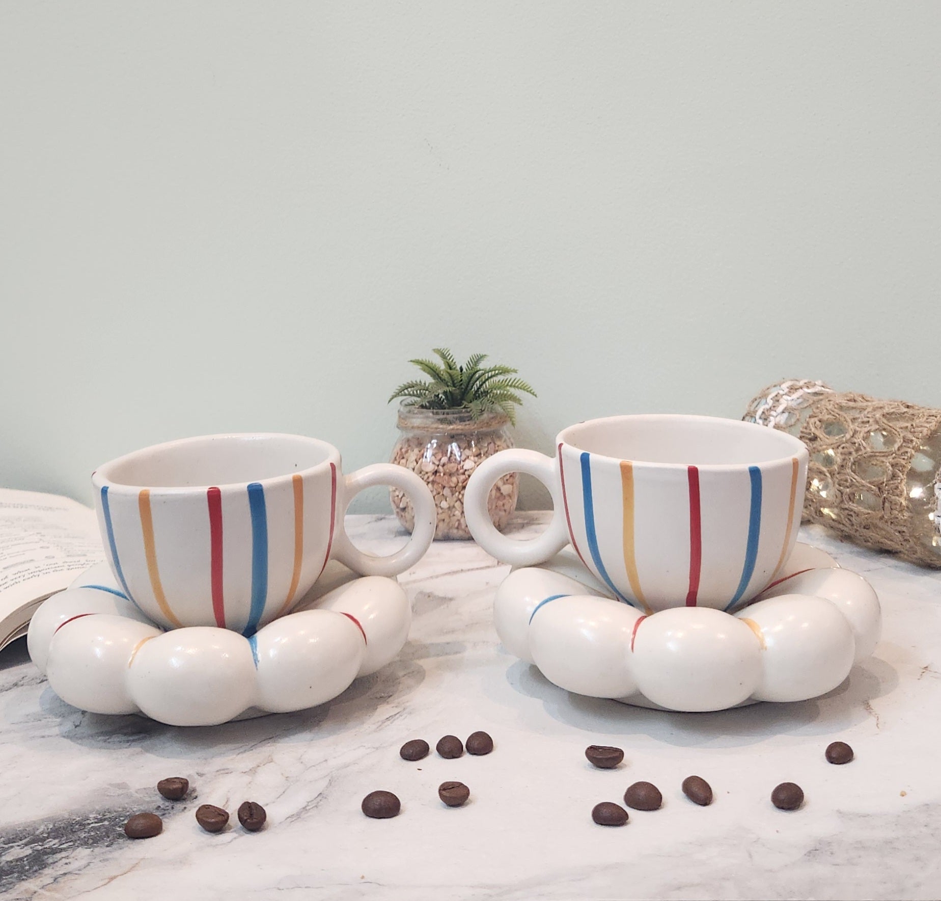 fluffy me ceramic coffee & tea mugs with saucer