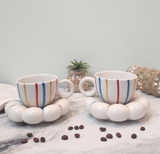 fluffy me ceramic coffee & tea mugs with saucer