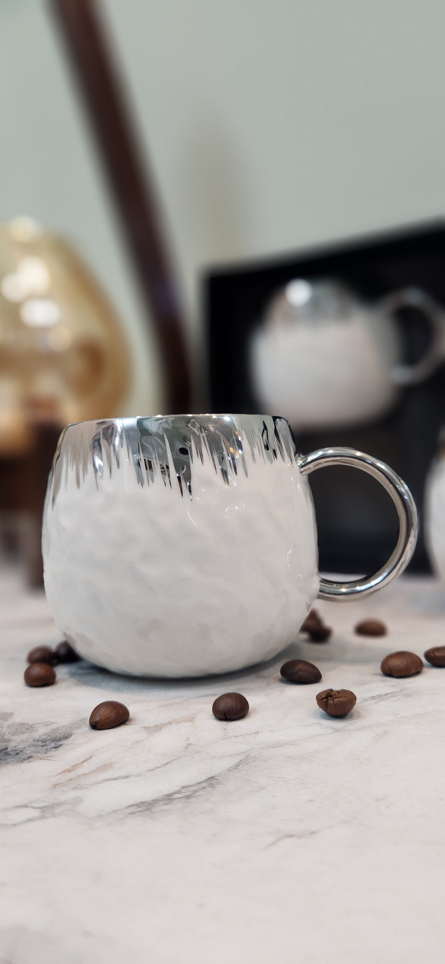 The Luxe : Snowcrest Porcealin Coffee Mugs Set of 6