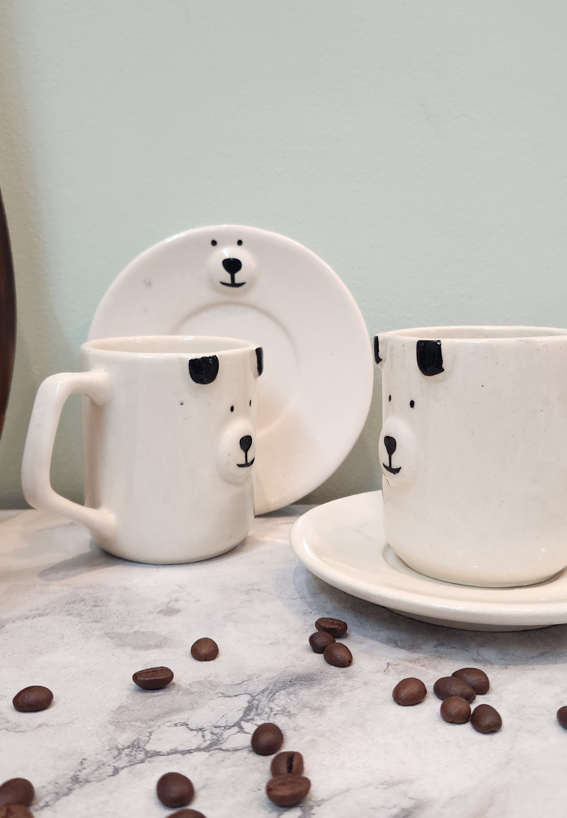 lazy panda perk mug & saucer set