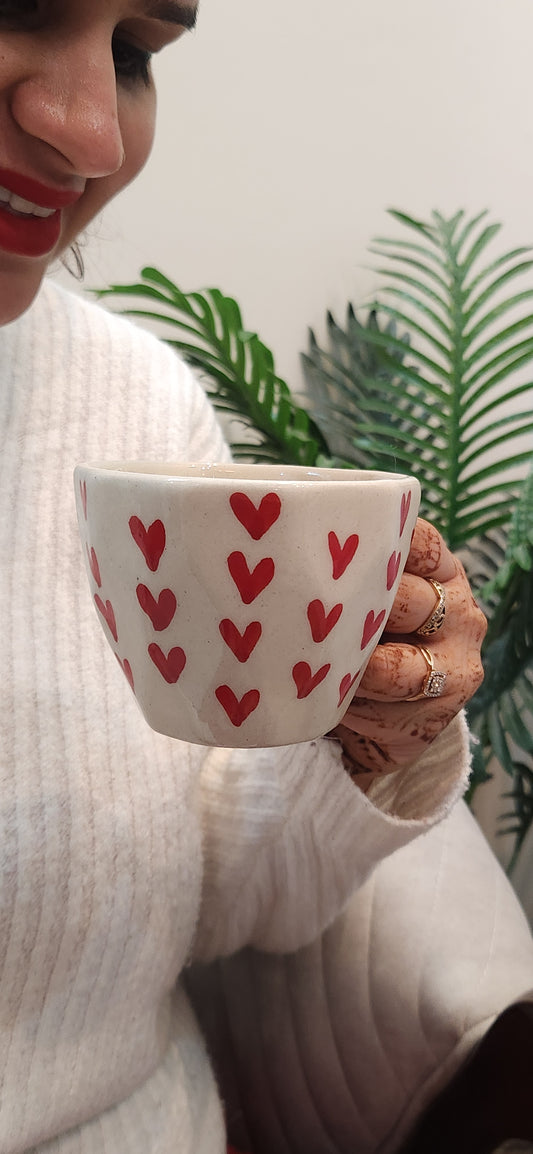 Handmade Ceramic Sweetheart Coffee and Tea Mugs