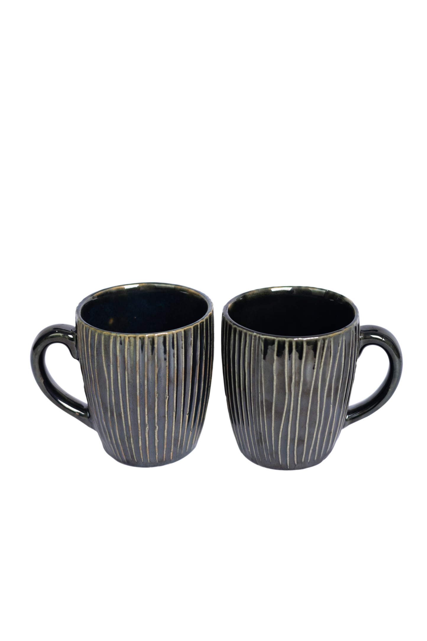 coffee mugs with white strips design