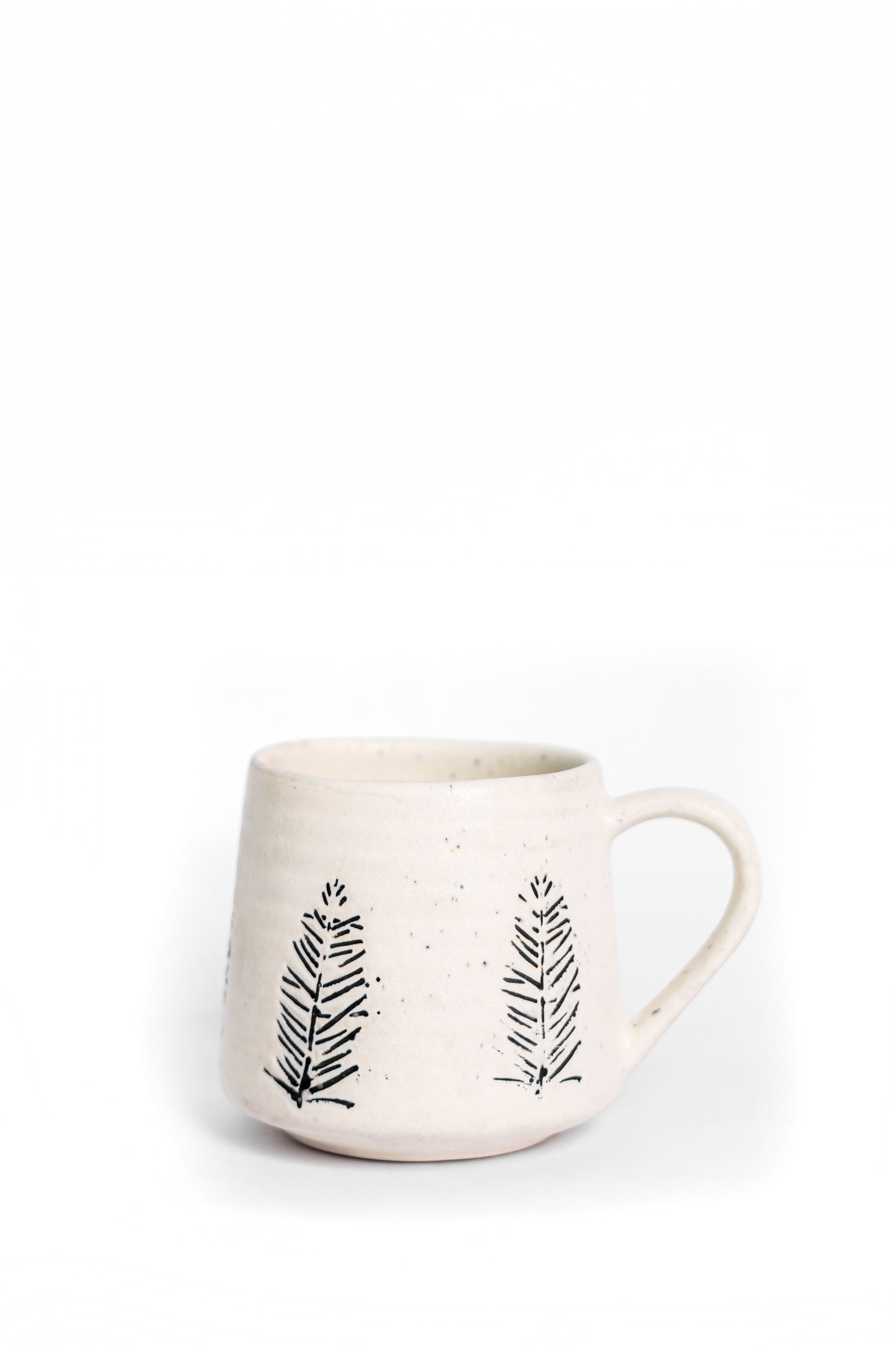 leaf design coffee mug