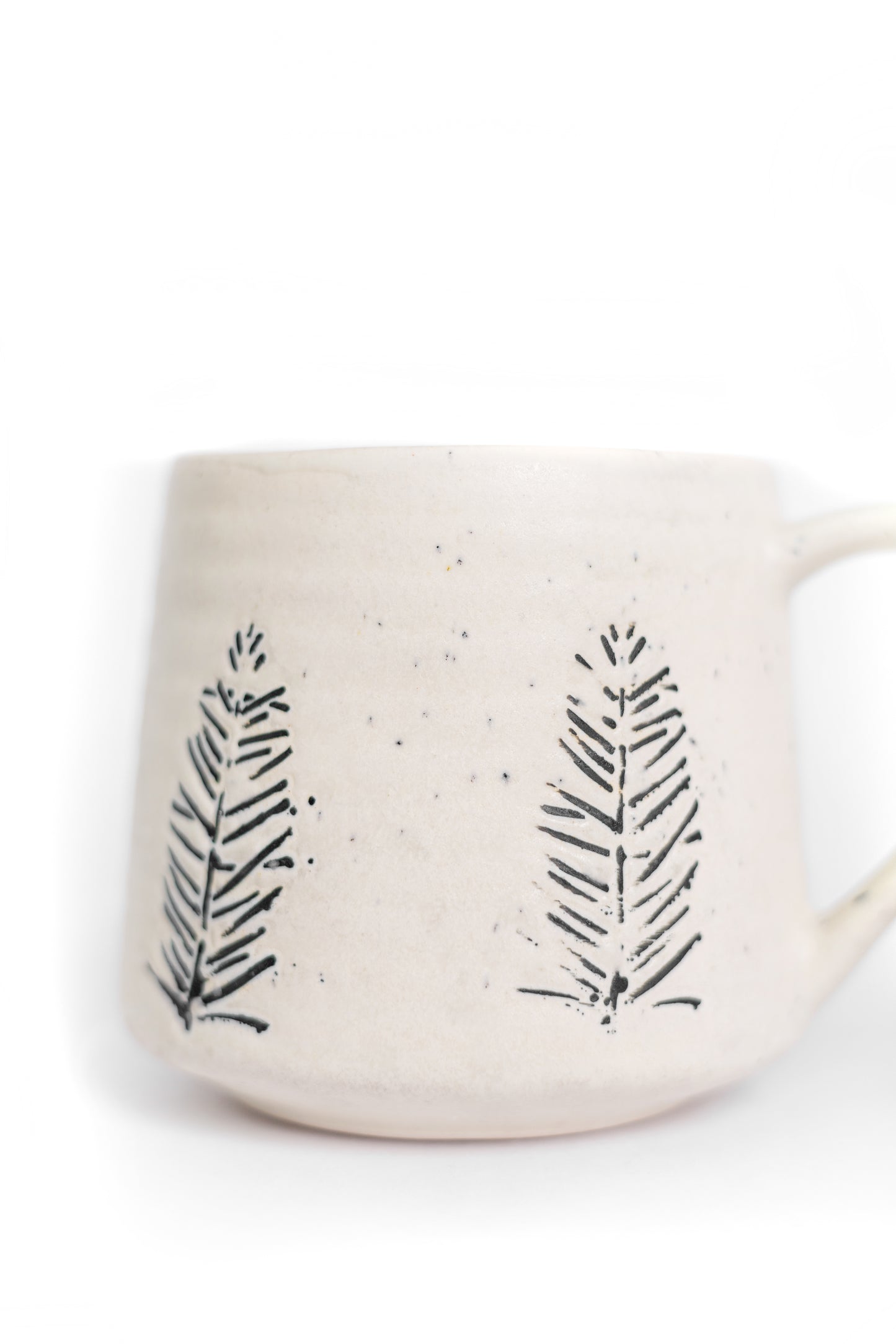 leaf design coffee mug