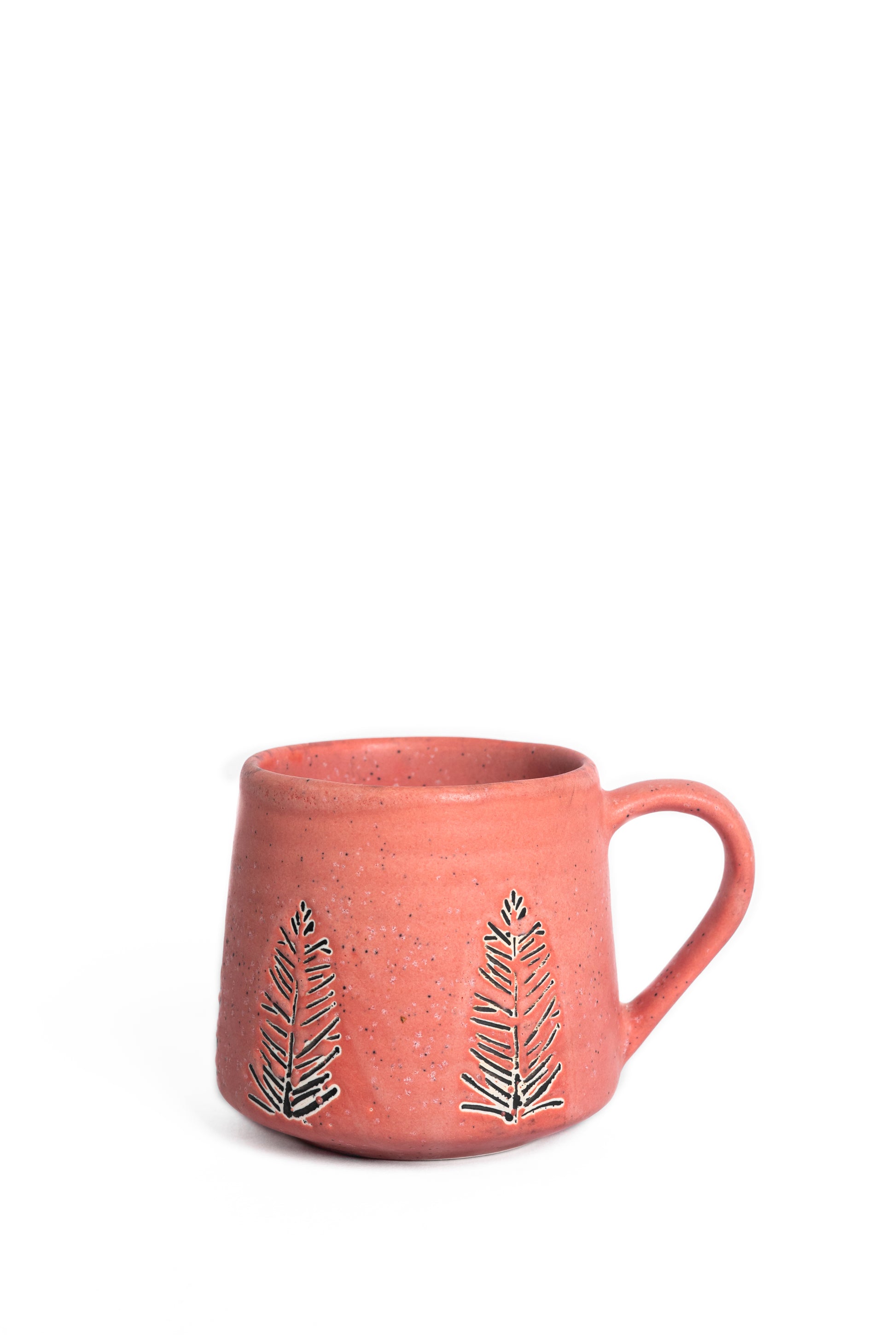 leaf design coffee mug