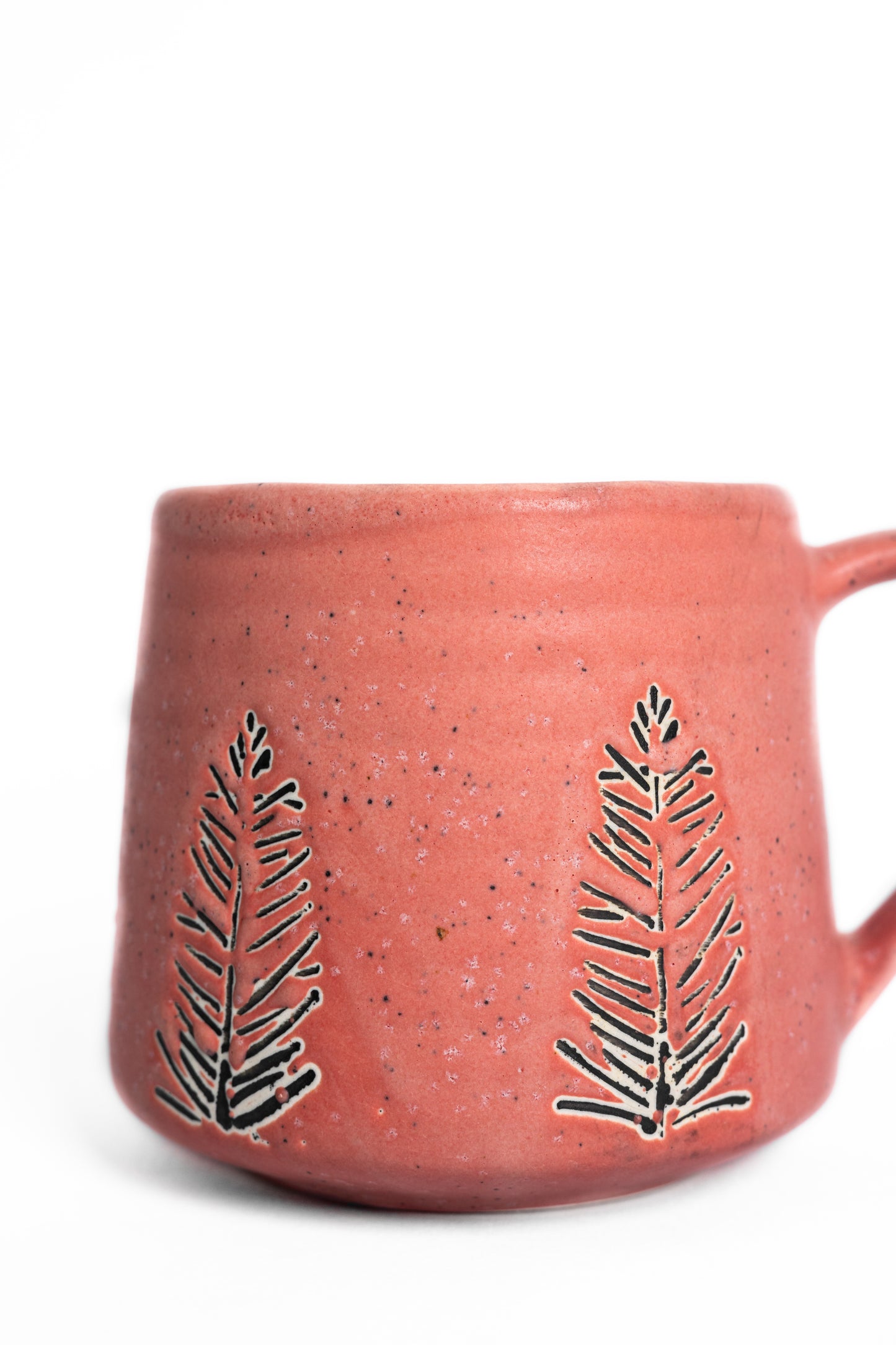 leaf design coffee mug