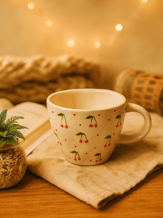 Cherry Berry Ceramic Coffee Mugs