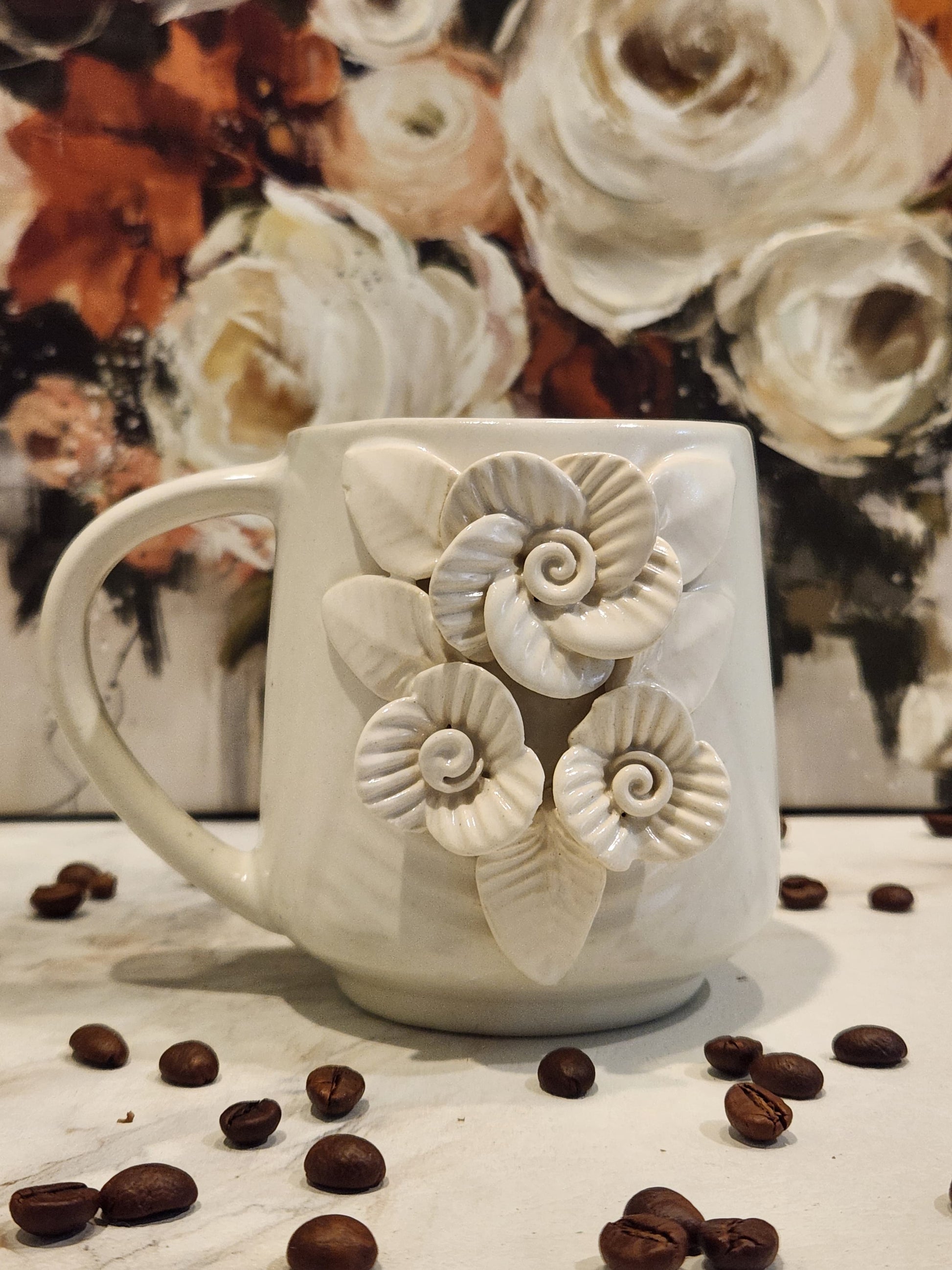 Flower Ceramic Coffee Mugs