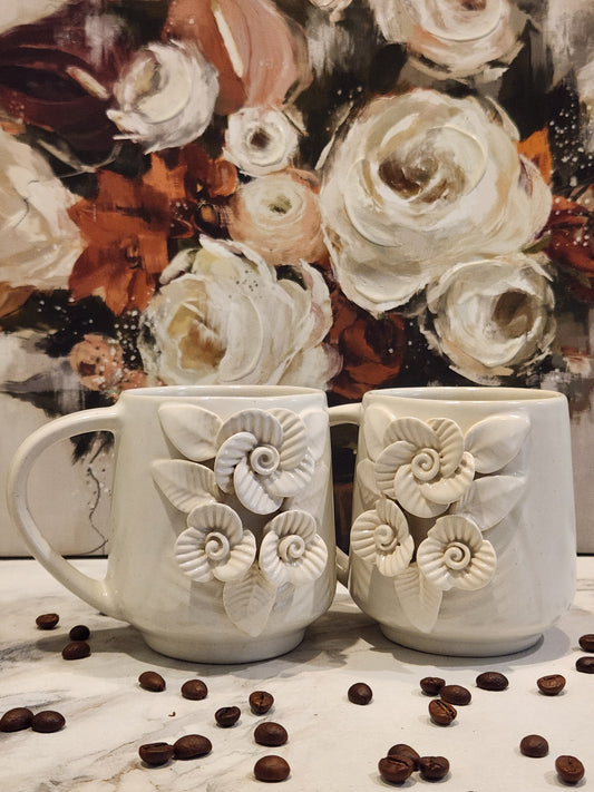 Flower Ceramic Coffee Mugs