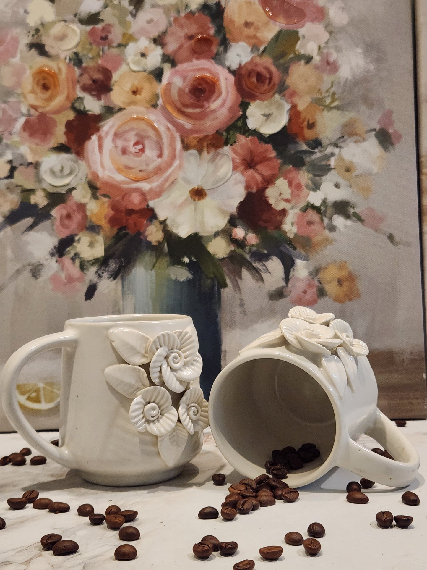 Flower Ceramic Coffee Mugs