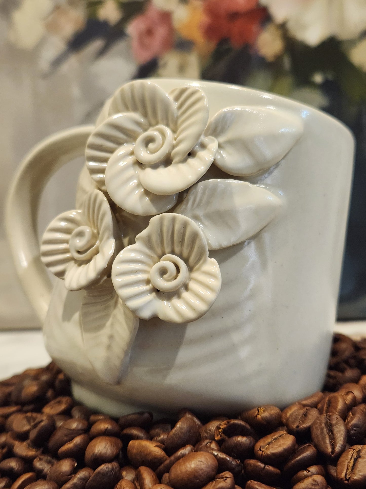 Flower Ceramic Coffee Mugs