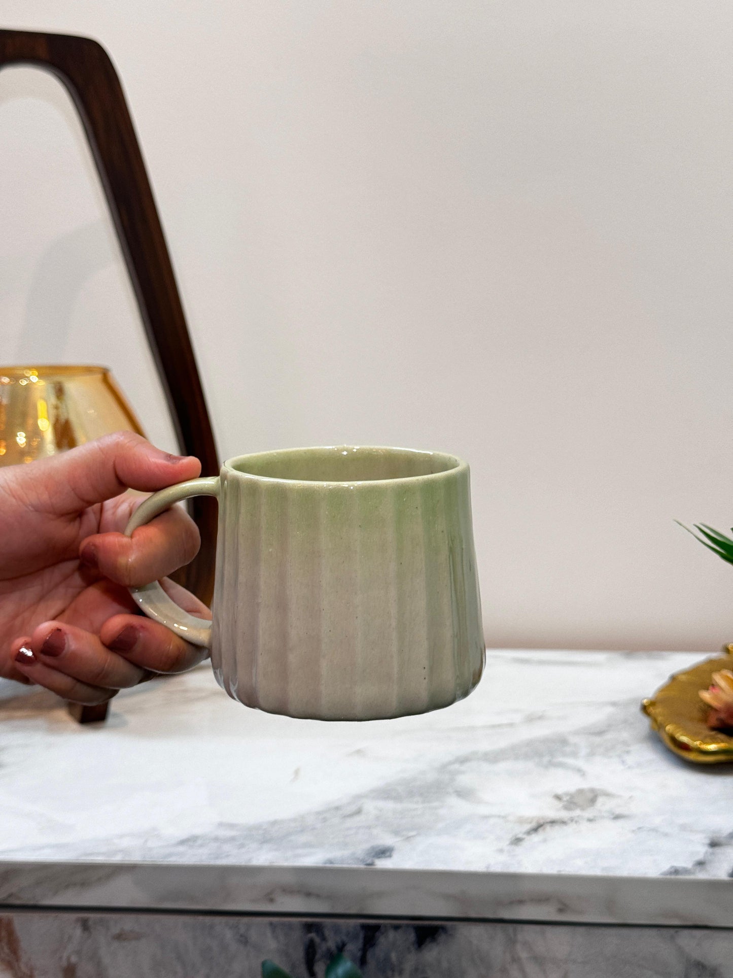 Luxury Ceramic Coffee Mugs - Sea Green