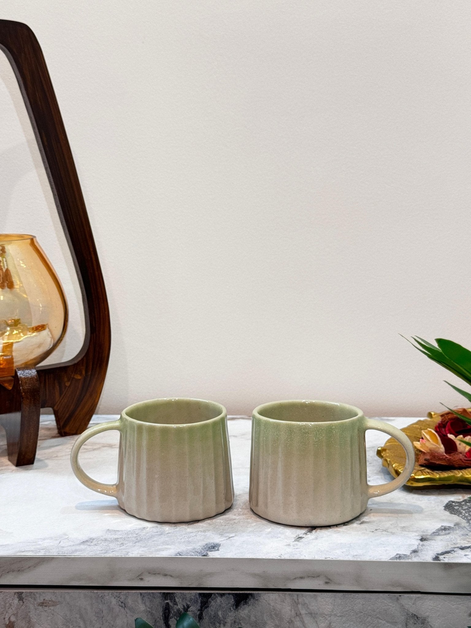 Feel the Luxury Ceramic Coffee Mugs - Sea Green - Ceramic She Wrote