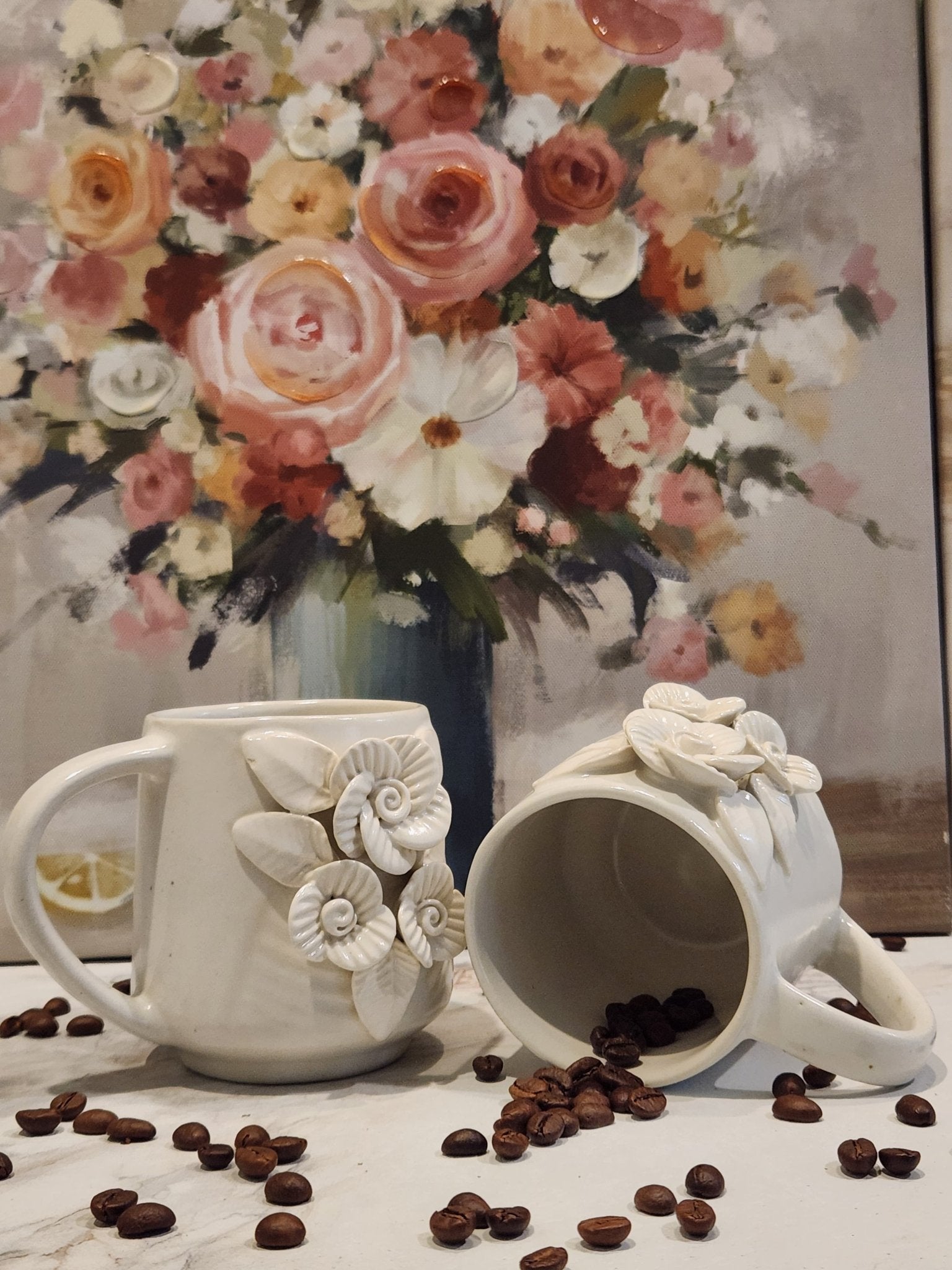Flowers For You Ceramic Coffee Mugs - Ceramic She Wrote