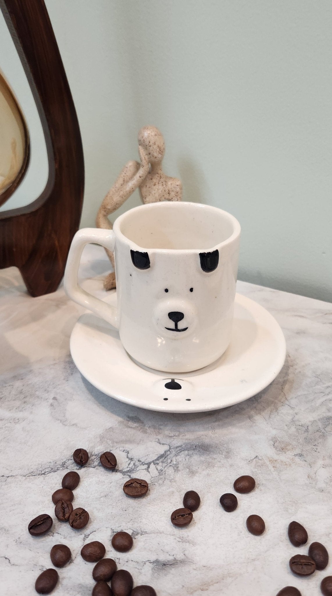 Lazy Panda Perk Coffee Mug & Saucer - Ceramic She Wrote