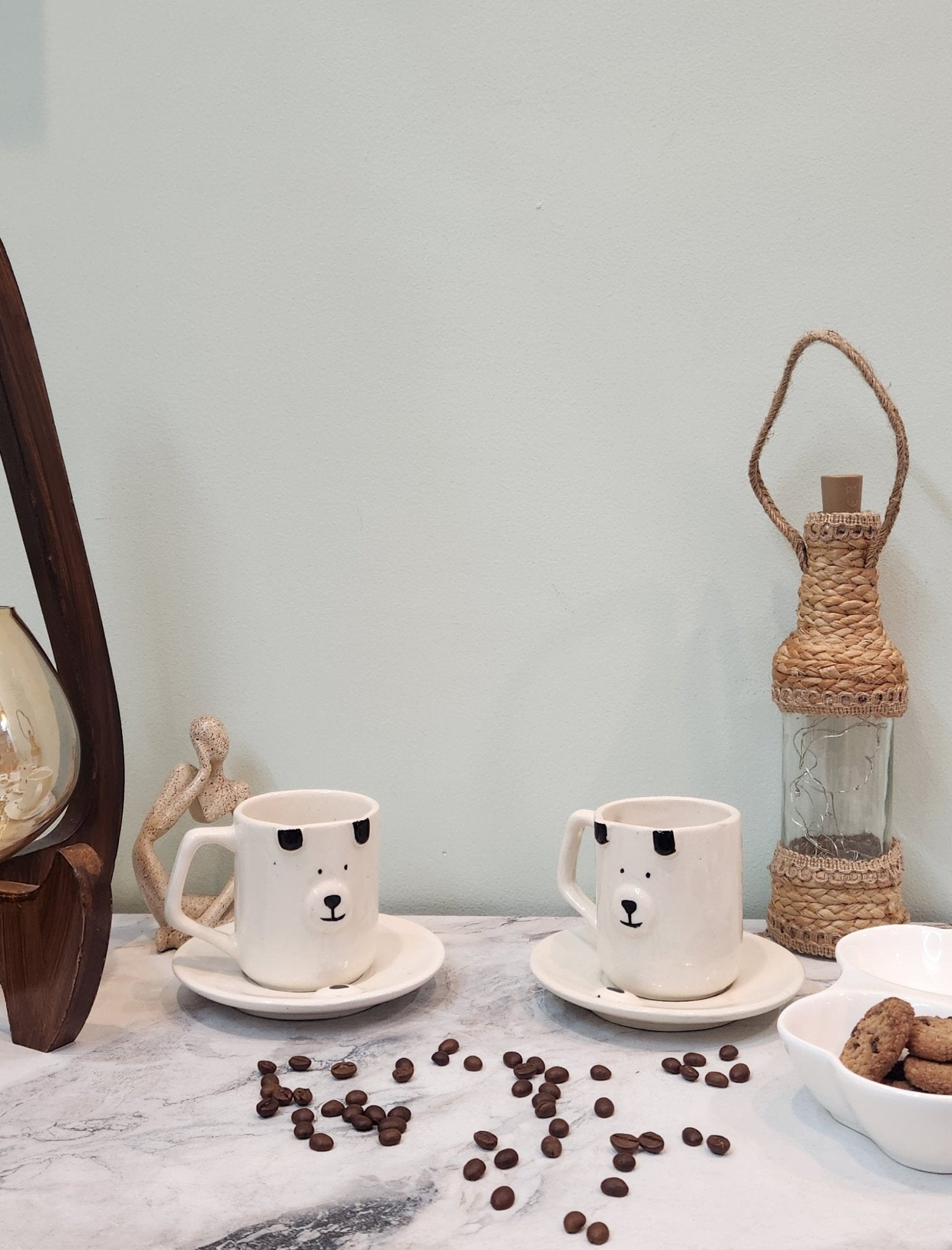 Lazy Panda Perk Coffee Mug & Saucer - Ceramic She Wrote