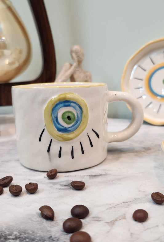 Nazar Na Lage Ceramic Coffee & Tea Mugs with Snack Plate - Ceramic She Wrote
