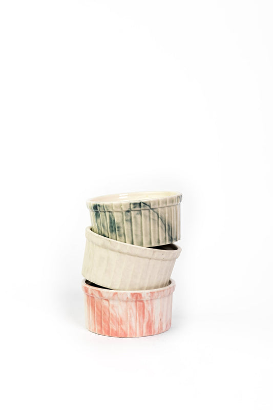 Set of 3 Colorful Ceramic Ramekin Bowls - Ceramic She Wrote